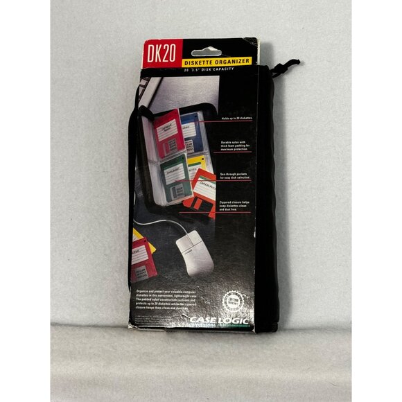 VTG Case Logic Diskette Organizer DK 20 America Online Disc Storage - Picture 2 of 7